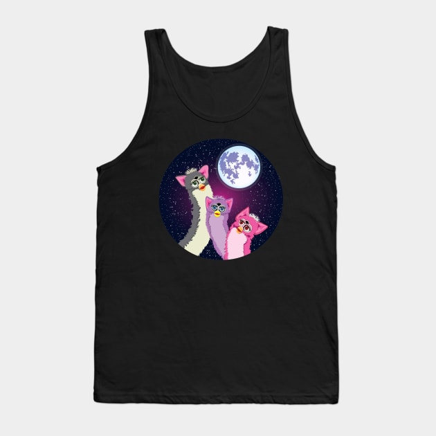 Three Furb Moon Tank Top by BeetleCat Threads